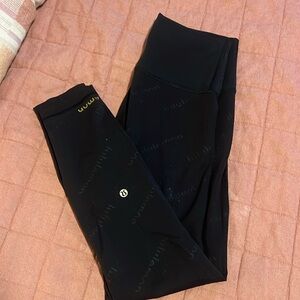 lululemon logo black wunder train leggings